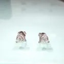 Emerald Cut Moissanite Earrings Screw Back Stud Earrings White Gold Moissanite Diamond Stud Earrings