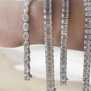Single Line Moissanite Bracelet