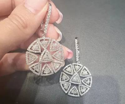 Heart Cut Moissanite Earrings