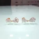 Cushion Push Back Stud Earrings in 14k gold, Moissanite Diamond Stud Earrings, Moissanite Earrings