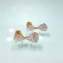 Cushion Push Back Stud Earrings in 14k gold, Moissanite Diamond Stud Earrings, Moissanite Earrings