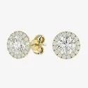 Solitaire Moissanite Earring Stud, Full White Round Brilliant Cut Moissanite Stud, Gold Earring Gift