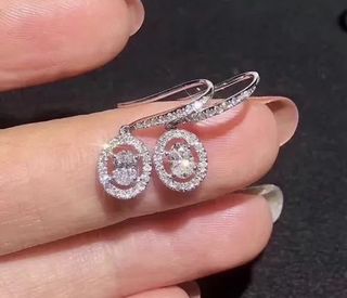 Oval Moissanite Earrings