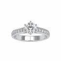 White,Yellow,Rose Gold Solitaire Round Cut Full White Moissanite For Engagement, Wedding