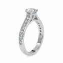 White,Yellow,Rose Gold Solitaire Round Cut Full White Moissanite For Engagement, Wedding
