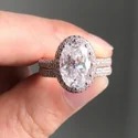 2.35 cts BAGUETTE moissanite Ring White,Yellow,Rose Gold For Engagement Wedding