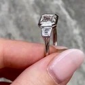 emerald Cut 2.50 CT Full White Moissanite Ring White,Yellow,Rose Gold For Engagement Wedding
