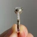 1.55ct PEAR CUT Full White Moissanite Ring White,Yellow,Rose Gold For Engagement Wedding