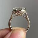 1.55ct PEAR CUT Full White Moissanite Ring White,Yellow,Rose Gold For Engagement Wedding