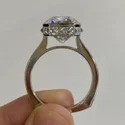 1.75 cts trillion moissanite Ring White,Yellow,Rose Gold For Engagement Wedding