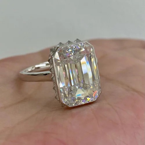 1.75 cts trillion moissanite Ring White,Yellow,Rose Gold For Engagement Wedding