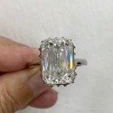 1.75 cts trillion moissanite Ring White,Yellow,Rose Gold For Engagement Wedding