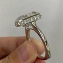 1.75 cts trillion moissanite Ring White,Yellow,Rose Gold For Engagement Wedding