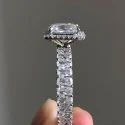 2ct PEAR CUT Full White Moissanite Ring White,Yellow,Rose Gold For Engagement Wedding