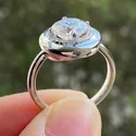 3 cts Ring Full White Moissanite Halo Ring With Accents For Engagement Wedding
