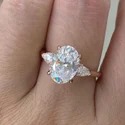 DEF Oval Cut Full White Moissanite White,Yellow,Rose Gold For Engagement 4ct