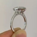 4.55 ct emerald CUT Full White Moissanite Ring White,Yellow,Rose Gold For Engagement Wedding
