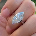 4.55 ct emerald CUT Full White Moissanite Ring White,Yellow,Rose Gold For Engagement Wedding