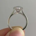 4.55 ct emerald CUT Full White Moissanite Ring White,Yellow,Rose Gold For Engagement Wedding