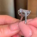 8.55 cts EMERALD moissanite Ring White,Yellow,Rose Gold For Engagement Wedding