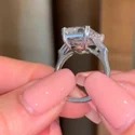 8.55 cts EMERALD moissanite Ring White,Yellow,Rose Gold For Engagement Wedding