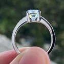 8.55 cts EMERALD CUT Full White Moissanite Halo Ring With Accents For Engagement Wedding