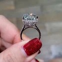 8.55 cts EMERALD moissanite Ring White,Yellow,Rose Gold For Engagement Wedding