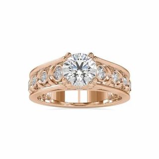 Top Quality DEF Round Cut Full White Moissanite White,Yellow,Rose Gold For Engagement
