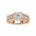 Top Quality DEF Round Cut Full White Moissanite White,Yellow,Rose Gold For Engagement