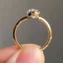 3CT PEAR cut Full White Lab grown Halo Ring With Accents For Engagement Wedding
