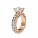 Princess Cut Full White Moissanite Ring White,Yellow,Rose Gold For Engagement, Wedding