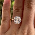 DEF Oval Cut Full White Moissanite White,Yellow,Rose Gold For Engagement 4ct