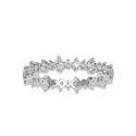 DEF Round Cut Full White Moissanite Cluster Ring White,Yellow,Rose Gold For Engagement