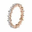 DEF Round Cut Full White Moissanite Cluster Ring White,Yellow,Rose Gold For Engagement