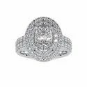 DEF Round Cut Full White Moissanite Ring White,Yellow,Rose Gold For Engagement