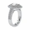 DEF Round Cut Full White Moissanite Ring White,Yellow,Rose Gold For Engagement