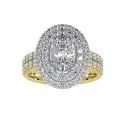 DEF Round Cut Full White Moissanite Ring White,Yellow,Rose Gold For Engagement