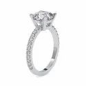 EF Cushion Cut Full White Moissanite White,Yellow,Rose Gold For Engagement
