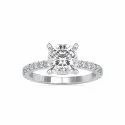 EF Cushion Cut Full White Moissanite White,Yellow,Rose Gold For Engagement