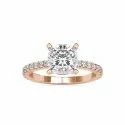 EF Cushion Cut Full White Moissanite White,Yellow,Rose Gold For Engagement