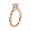 DEF Round Cut Full White Moissanite White,Yellow,Rose Gold For Engagement