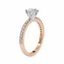 White,Yellow,Rose Gold Round Cut Full White Moissanite Ring For Engagement, Wedding Ring