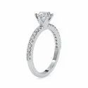 White,Yellow,Rose Gold Round Cut Full White Moissanite Ring For Engagement, Wedding Ring