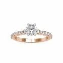 White,Yellow,Rose Gold Round Cut Full White Moissanite Ring For Engagement, Wedding Ring