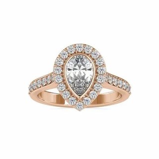 Pear Cut Full White Moissanite White,Yellow,Rose Gold For Engagement Wedding