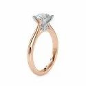 Round Cut Full White Moissanite Ring White,Yellow,Rose Gold For Engagement Wedding