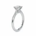 Round Cut Full White Moissanite Ring White,Yellow,Rose Gold For Engagement Wedding