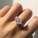 emerald Cut 2.50 CT Full White Moissanite Ring White,Yellow,Rose Gold For Engagement Wedding