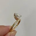 1.75 cts trillion moissanite Ring White,Yellow,Rose Gold For Engagement Wedding