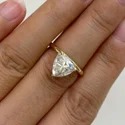 1.75 cts trillion moissanite Ring White,Yellow,Rose Gold For Engagement Wedding